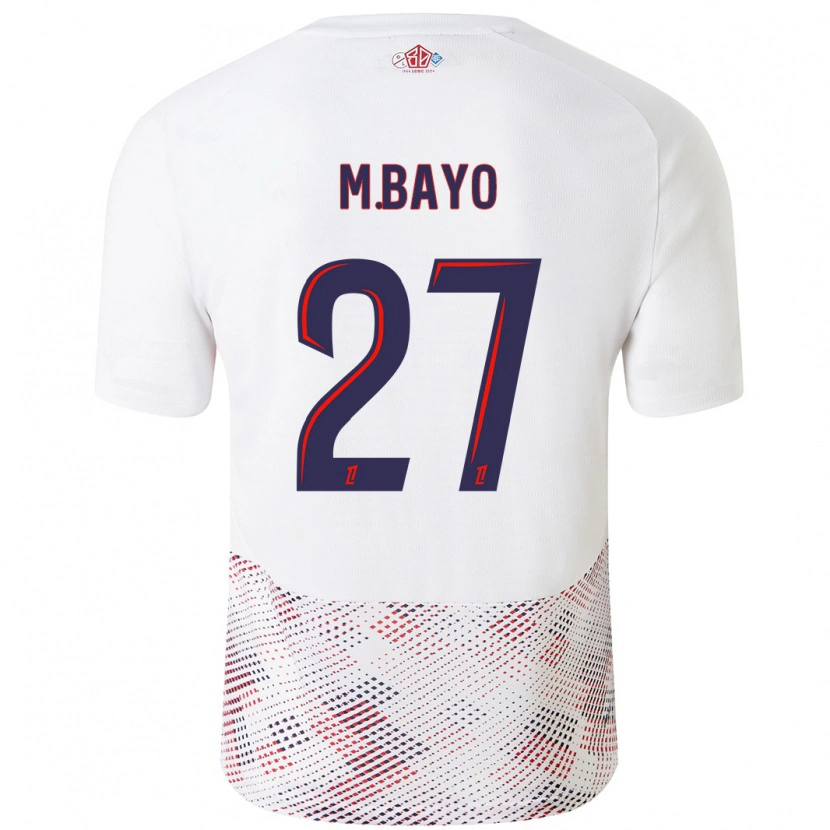 Danxen Hombre Camiseta Mohamed Bayo #27 Blanco Azul Real 2ª Equipación 2024/25 La Camisa México