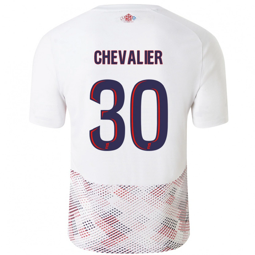 Danxen Hombre Camiseta Lucas Chevalier #30 Blanco Azul Real 2ª Equipación 2024/25 La Camisa México