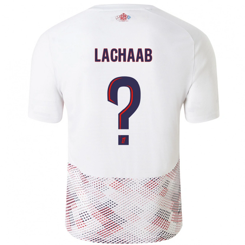 Danxen Hombre Camiseta Younes Lachaab #0 Blanco Azul Real 2ª Equipación 2024/25 La Camisa México