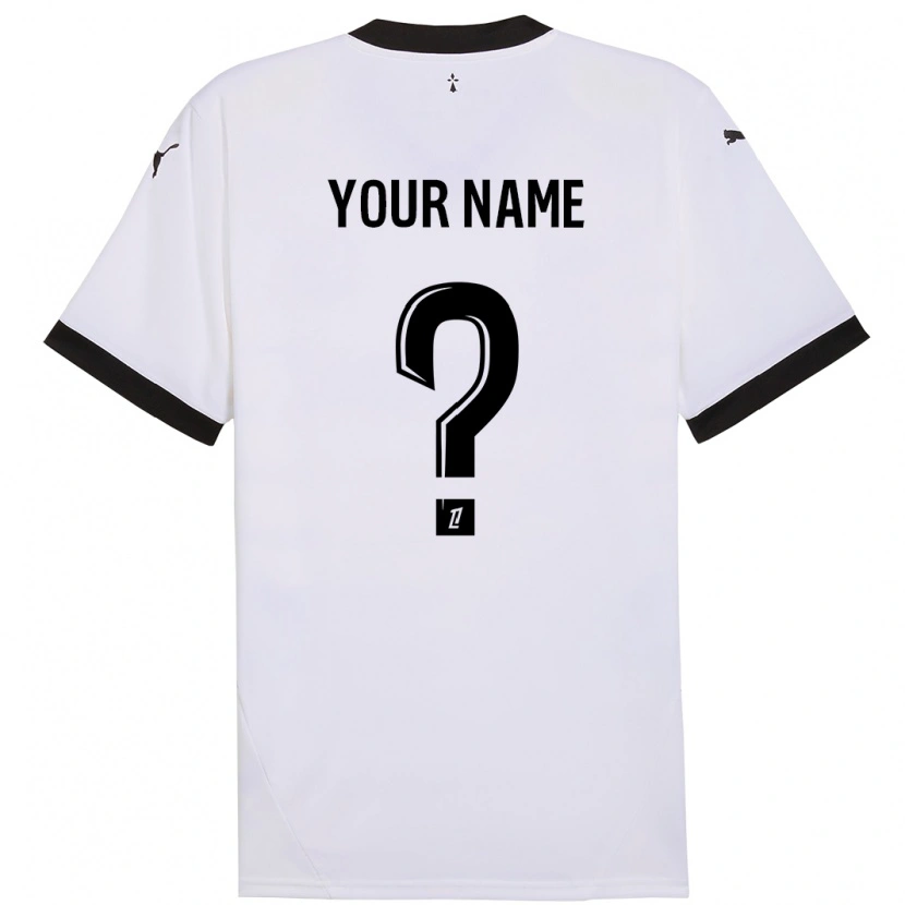Danxen Hombre Camiseta Su Nombre #0 Blanco Negro 2ª Equipación 2024/25 La Camisa México