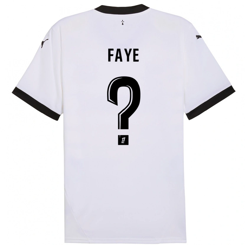 Danxen Hombre Camiseta Mikayil Faye #0 Blanco Negro 2ª Equipación 2024/25 La Camisa México