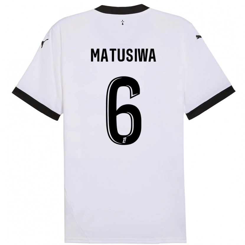 Danxen Hombre Camiseta Azor Matusiwa #6 Blanco Negro 2ª Equipación 2024/25 La Camisa México
