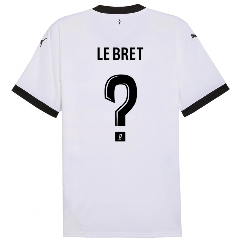 Danxen Hombre Camiseta Noah Le Bret #0 Blanco Negro 2ª Equipación 2024/25 La Camisa México