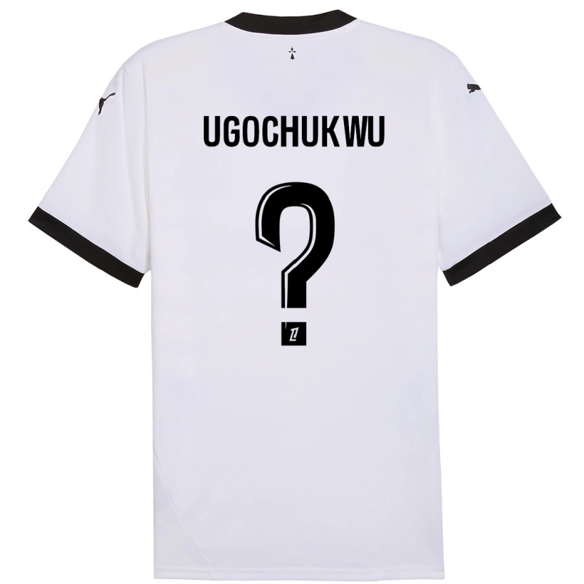 Danxen Hombre Camiseta Chibuike Ugochukwu #0 Blanco Negro 2ª Equipación 2024/25 La Camisa México