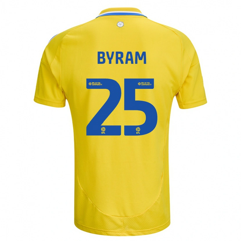 Danxen Hombre Camiseta Sam Byram #25 Amarillo Azul 2ª Equipación 2024/25 La Camisa México