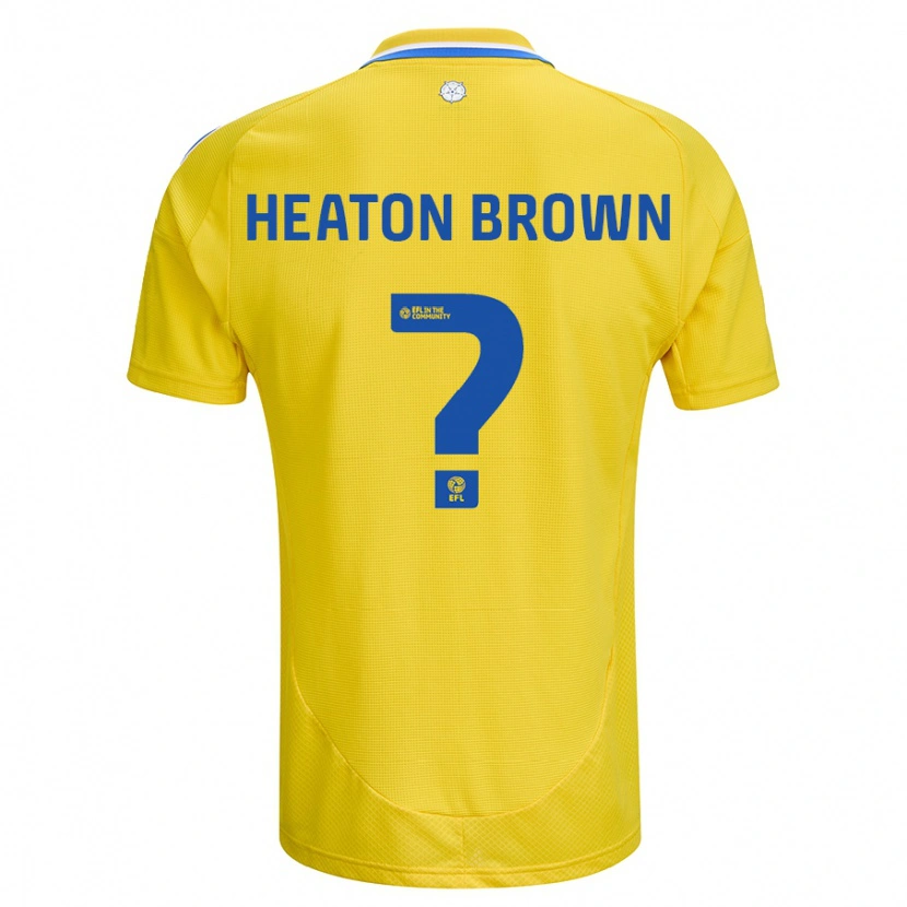 Danxen Hombre Camiseta Heaton Brown #0 Amarillo Azul 2ª Equipación 2024/25 La Camisa México