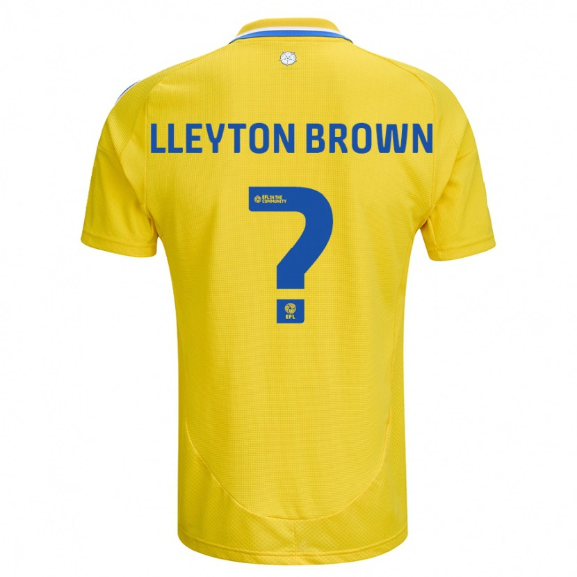 Danxen Hombre Camiseta Lleyton Brown #0 Amarillo Azul 2ª Equipación 2024/25 La Camisa México