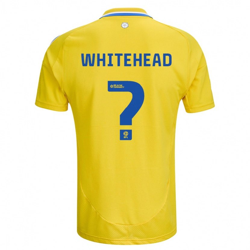 Danxen Hombre Camiseta Louie Whitehead #0 Amarillo Azul 2ª Equipación 2024/25 La Camisa México