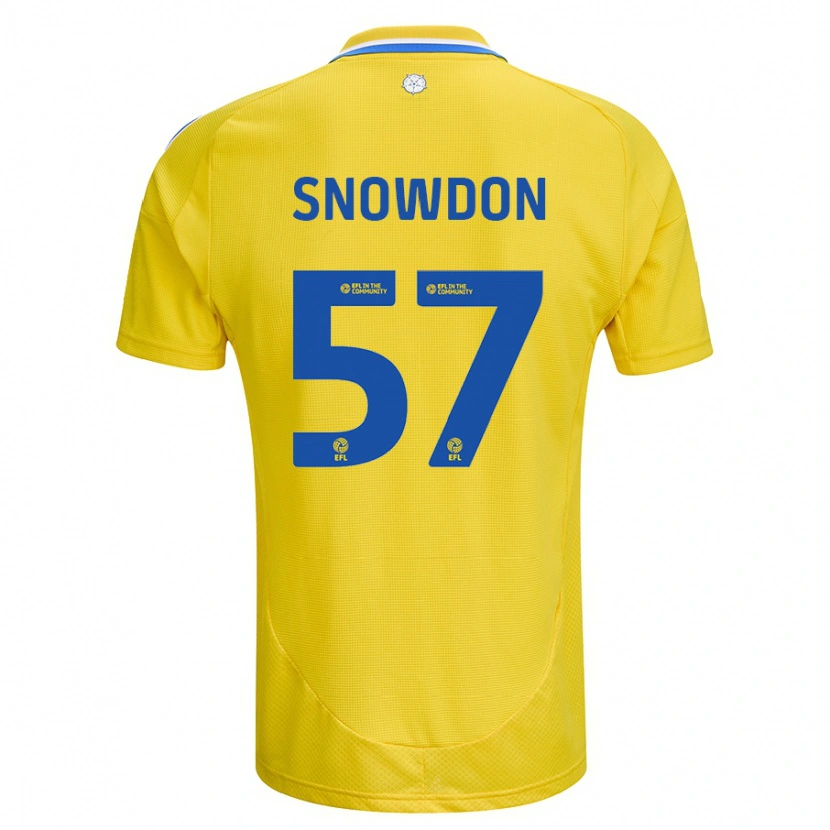 Danxen Hombre Camiseta Joe Snowdon #57 Amarillo Azul 2ª Equipación 2024/25 La Camisa México