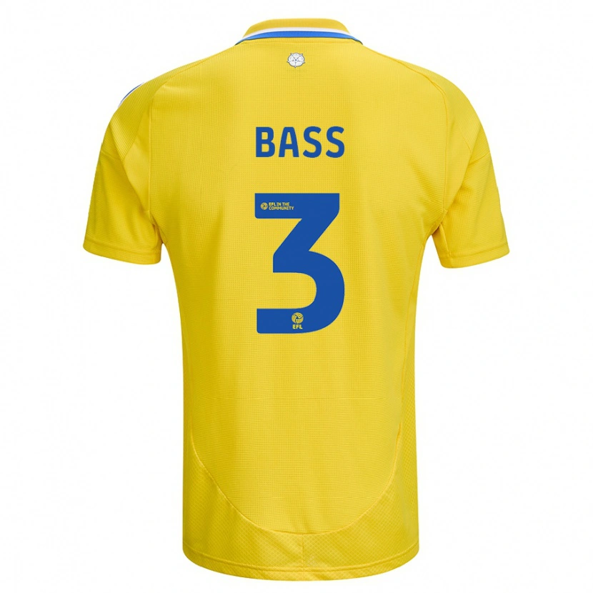 Danxen Hombre Camiseta Rebekah Bass #3 Amarillo Azul 2ª Equipación 2024/25 La Camisa México