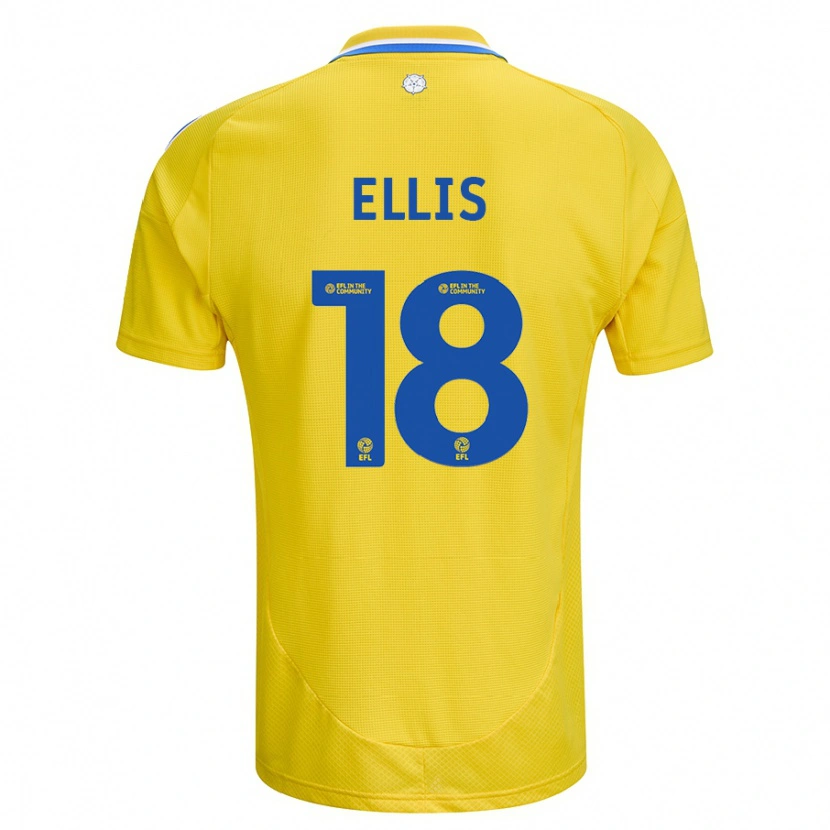Danxen Hombre Camiseta Macy Ellis #18 Amarillo Azul 2ª Equipación 2024/25 La Camisa México