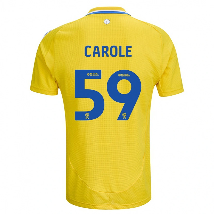 Danxen Hombre Camiseta Keenan Carole #59 Amarillo Azul 2ª Equipación 2024/25 La Camisa México