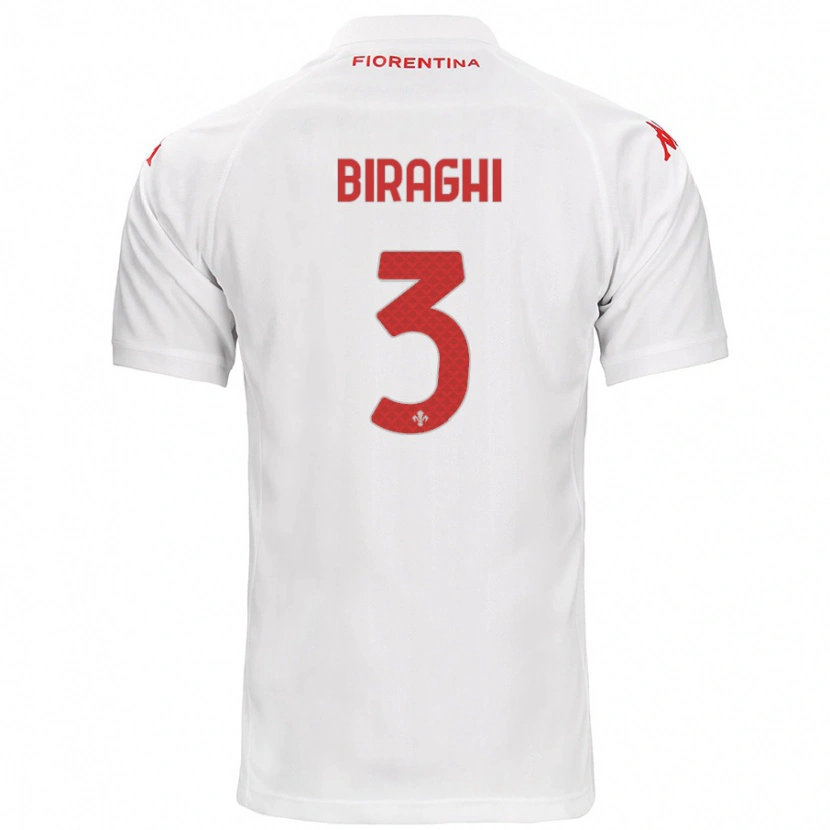 Danxen Hombre Camiseta Cristiano Biraghi #3 Blanco 2ª Equipación 2024/25 La Camisa México