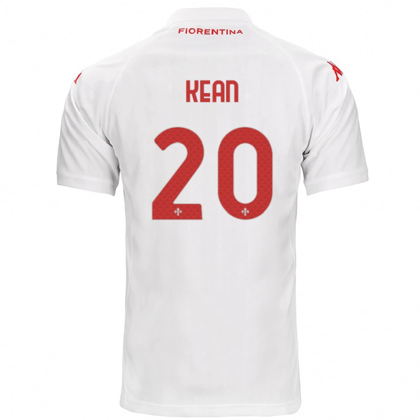 Danxen Hombre Camiseta Moise Kean #20 Blanco 2ª Equipación 2024/25 La Camisa México