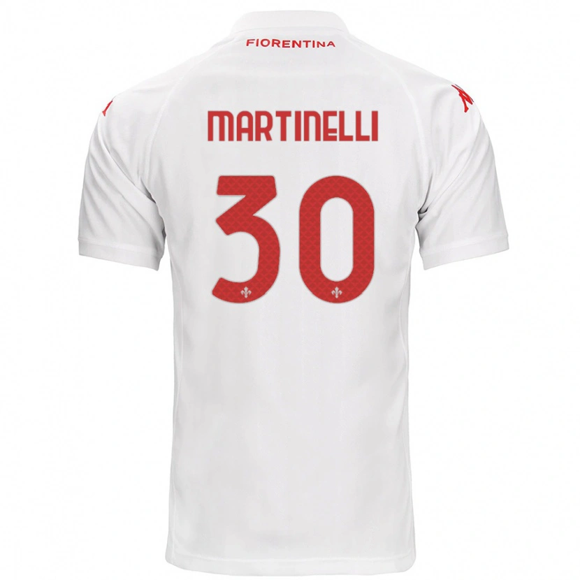 Danxen Hombre Camiseta Tommaso Martinelli #30 Blanco 2ª Equipación 2024/25 La Camisa México