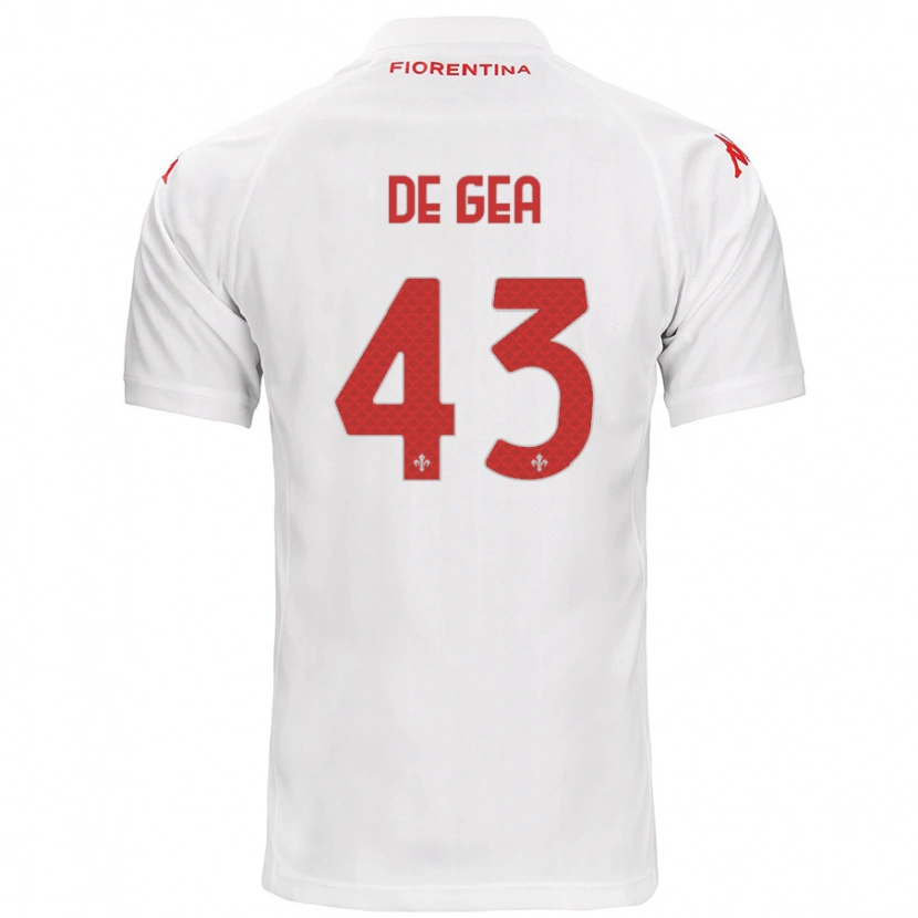 Danxen Hombre Camiseta David De Gea #43 Blanco 2ª Equipación 2024/25 La Camisa México