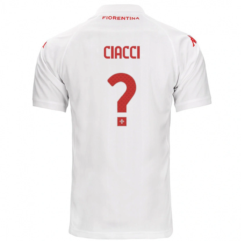 Danxen Hombre Camiseta Niccolò Ciacci #0 Blanco 2ª Equipación 2024/25 La Camisa México