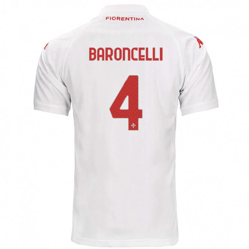 Danxen Hombre Camiseta Leonardo Baroncelli #4 Blanco 2ª Equipación 2024/25 La Camisa México