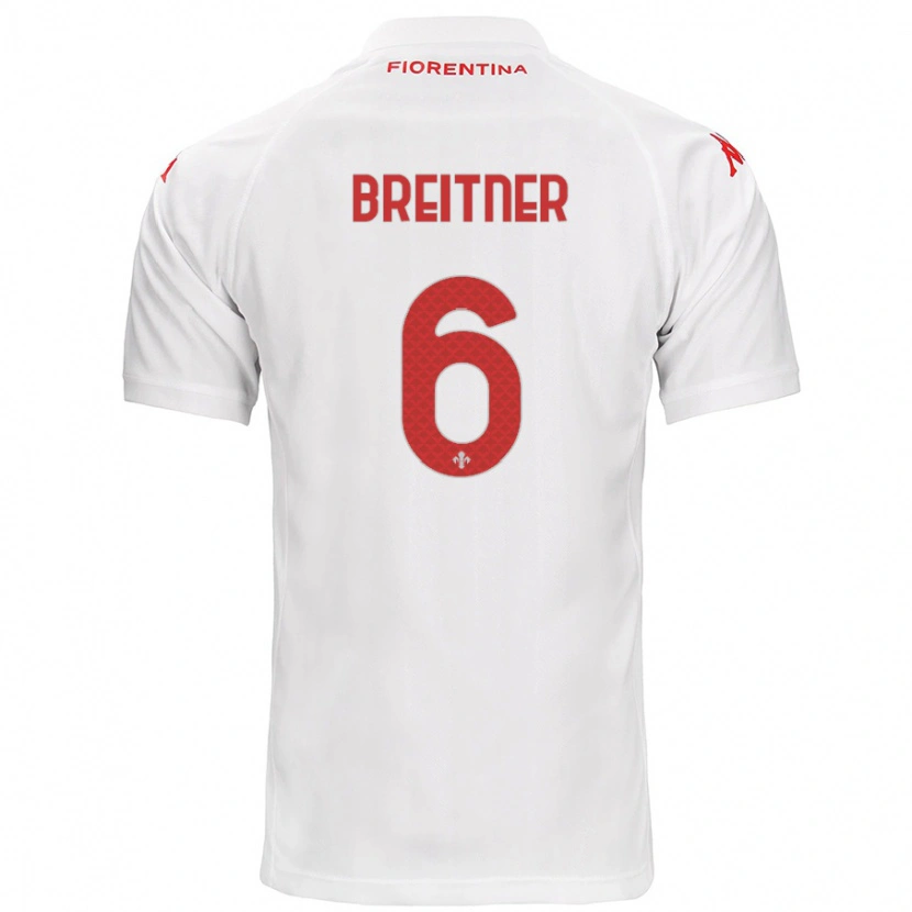 Danxen Hombre Camiseta Stephanie Breitner #6 Blanco 2ª Equipación 2024/25 La Camisa México