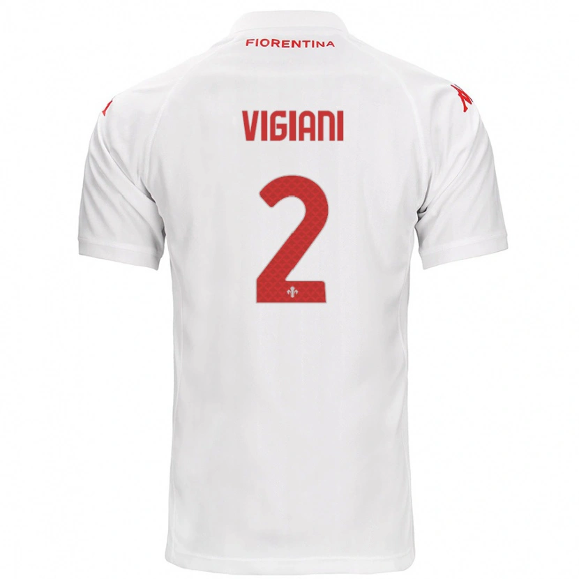Danxen Hombre Camiseta Lorenzo Vigiani #2 Blanco 2ª Equipación 2024/25 La Camisa México