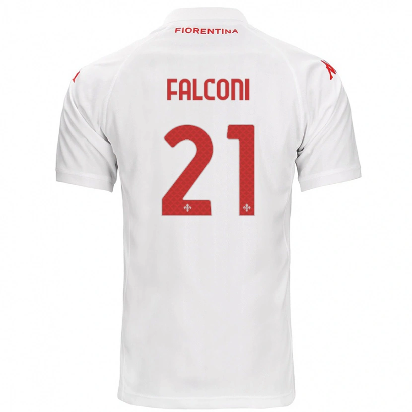 Danxen Hombre Camiseta Niccolò Falconi #21 Blanco 2ª Equipación 2024/25 La Camisa México