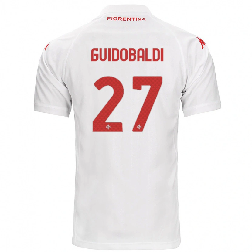 Danxen Hombre Camiseta Filippo Guidobaldi #27 Blanco 2ª Equipación 2024/25 La Camisa México