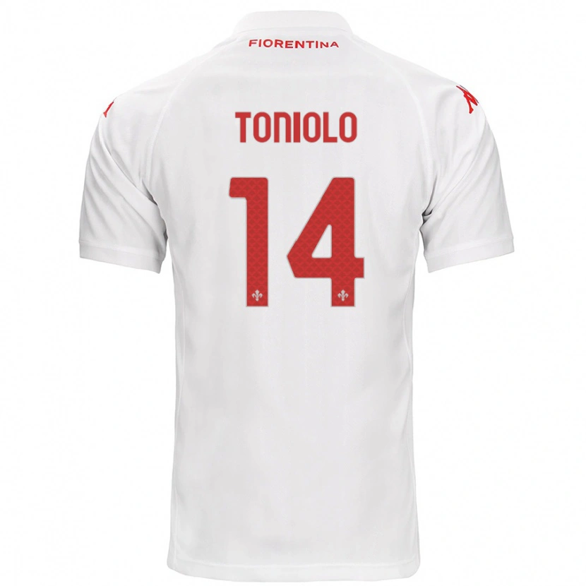 Danxen Hombre Camiseta Martina Toniolo #14 Blanco 2ª Equipación 2024/25 La Camisa México