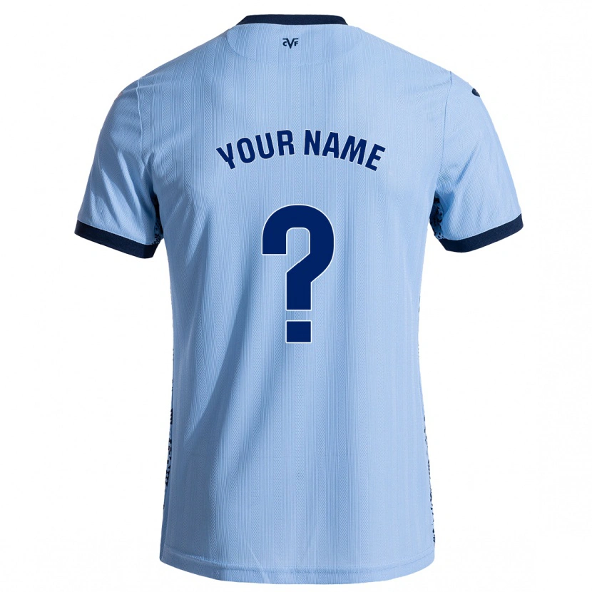 Danxen Hombre Camiseta Su Nombre #0 Azul Cielo 2ª Equipación 2024/25 La Camisa México
