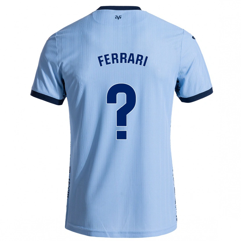 Danxen Hombre Camiseta Andrés Ferrari #0 Azul Cielo 2ª Equipación 2024/25 La Camisa México
