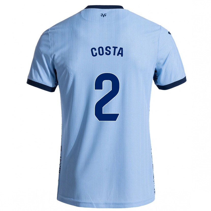 Danxen Hombre Camiseta Logan Costa #2 Azul Cielo 2ª Equipación 2024/25 La Camisa México