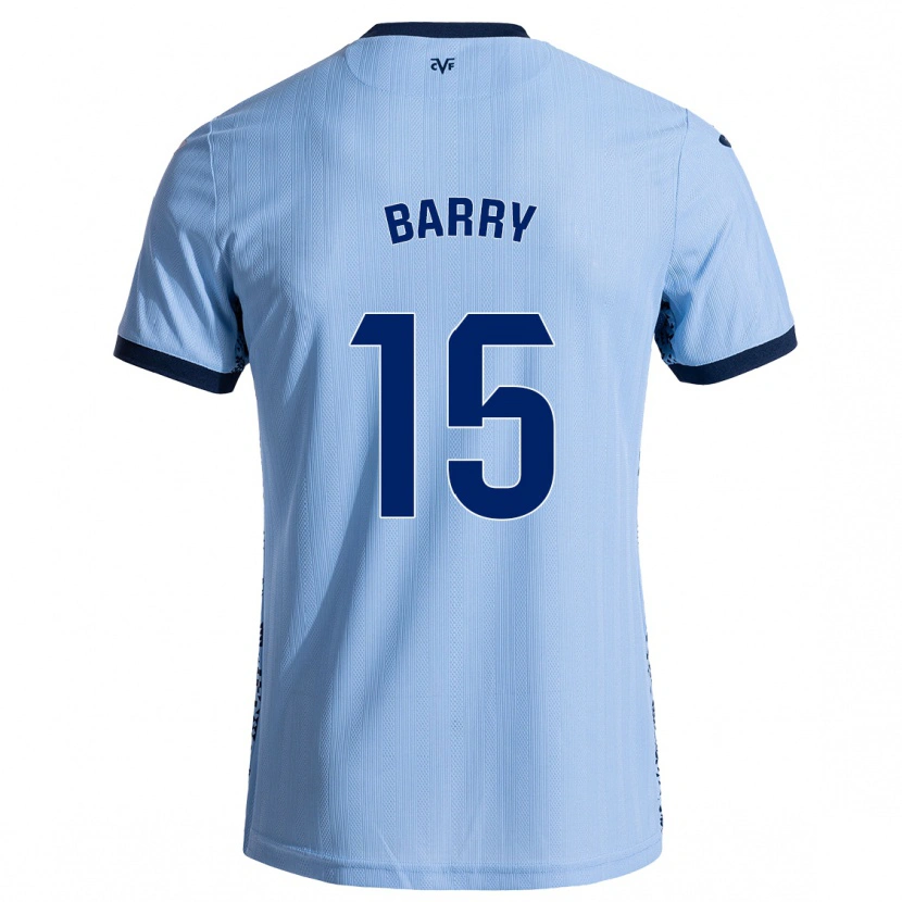 Danxen Hombre Camiseta Thierno Barry #15 Azul Cielo 2ª Equipación 2024/25 La Camisa México