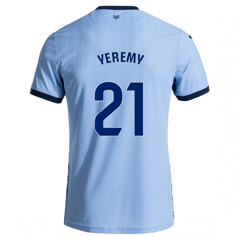 Danxen Hombre Camiseta Yéremy Pino #21 Azul Cielo 2ª Equipación 2024/25 La Camisa México