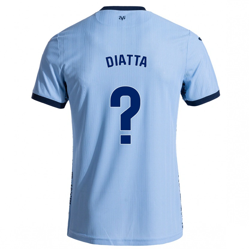 Danxen Hombre Camiseta Alassane Diatta #0 Azul Cielo 2ª Equipación 2024/25 La Camisa México