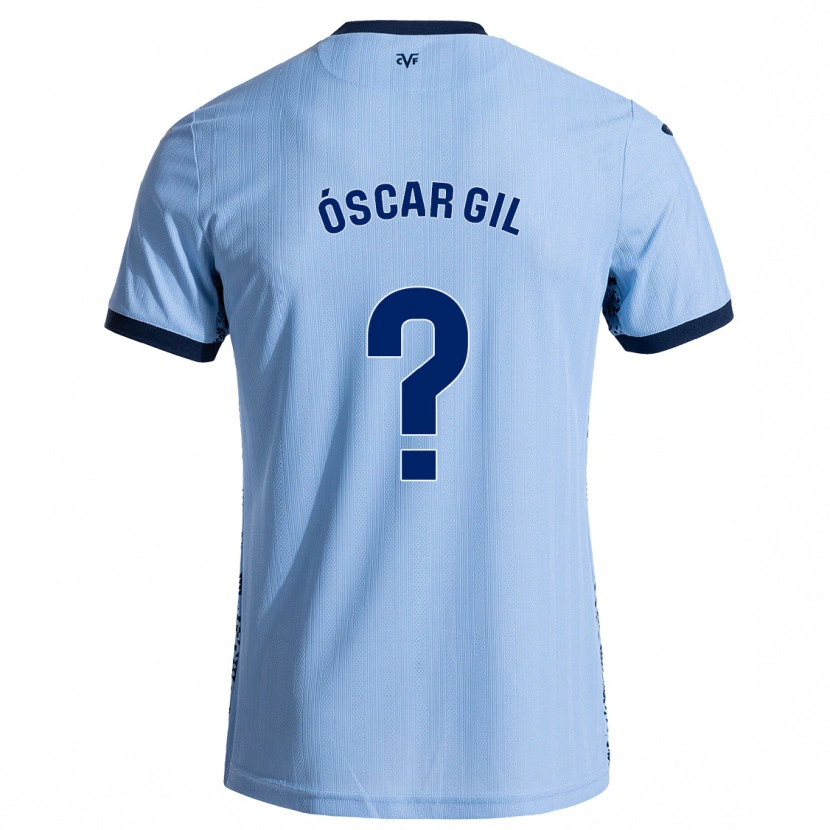 Danxen Hombre Camiseta Óscar Gil #0 Azul Cielo 2ª Equipación 2024/25 La Camisa México