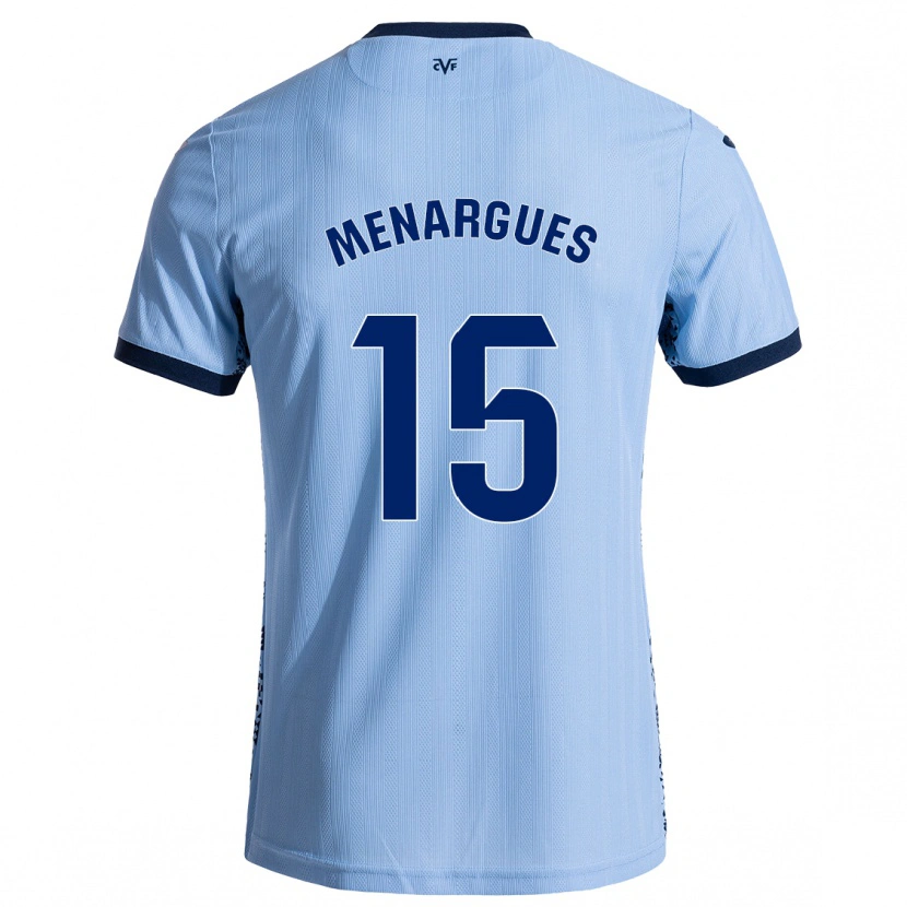 Danxen Hombre Camiseta Joseda Menargues #15 Azul Cielo 2ª Equipación 2024/25 La Camisa México