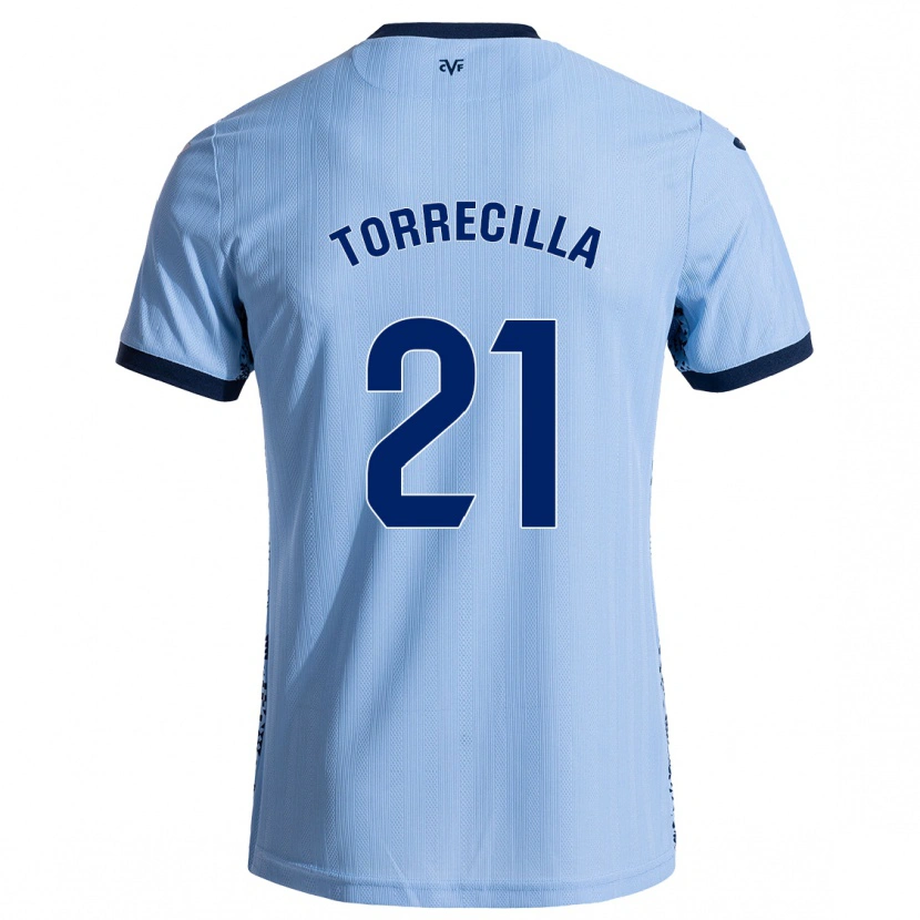 Danxen Hombre Camiseta Virginia Torrecilla #21 Azul Cielo 2ª Equipación 2024/25 La Camisa México