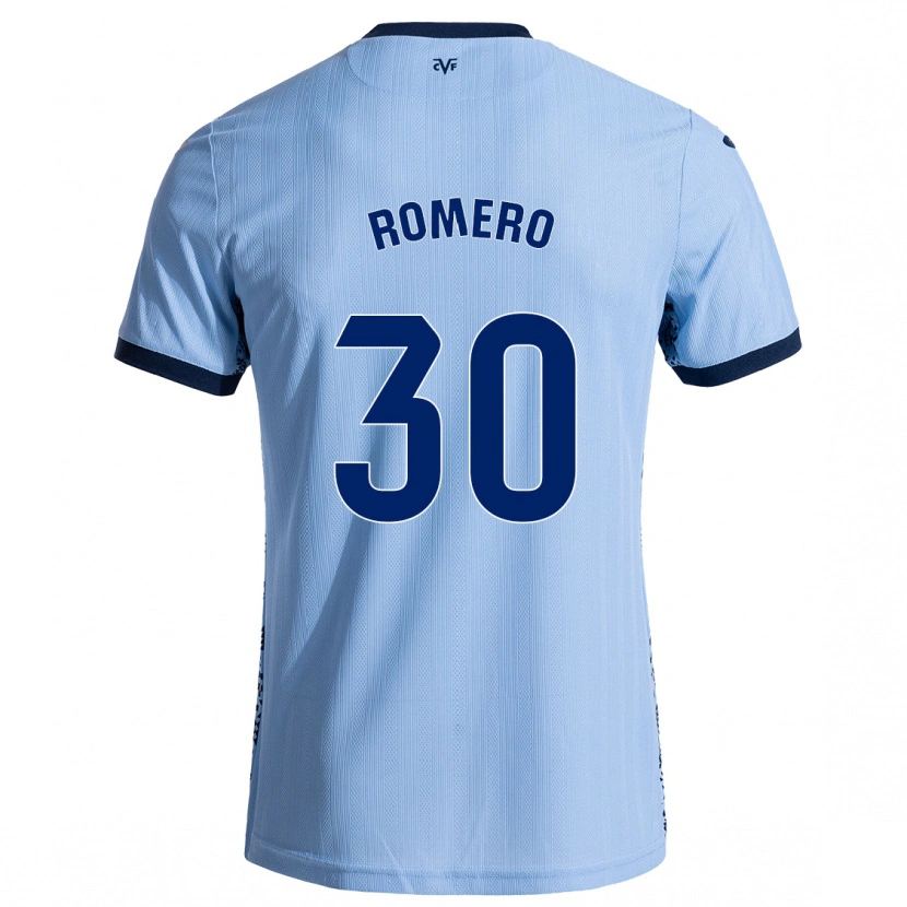 Danxen Hombre Camiseta Lucía Romero #30 Azul Cielo 2ª Equipación 2024/25 La Camisa México