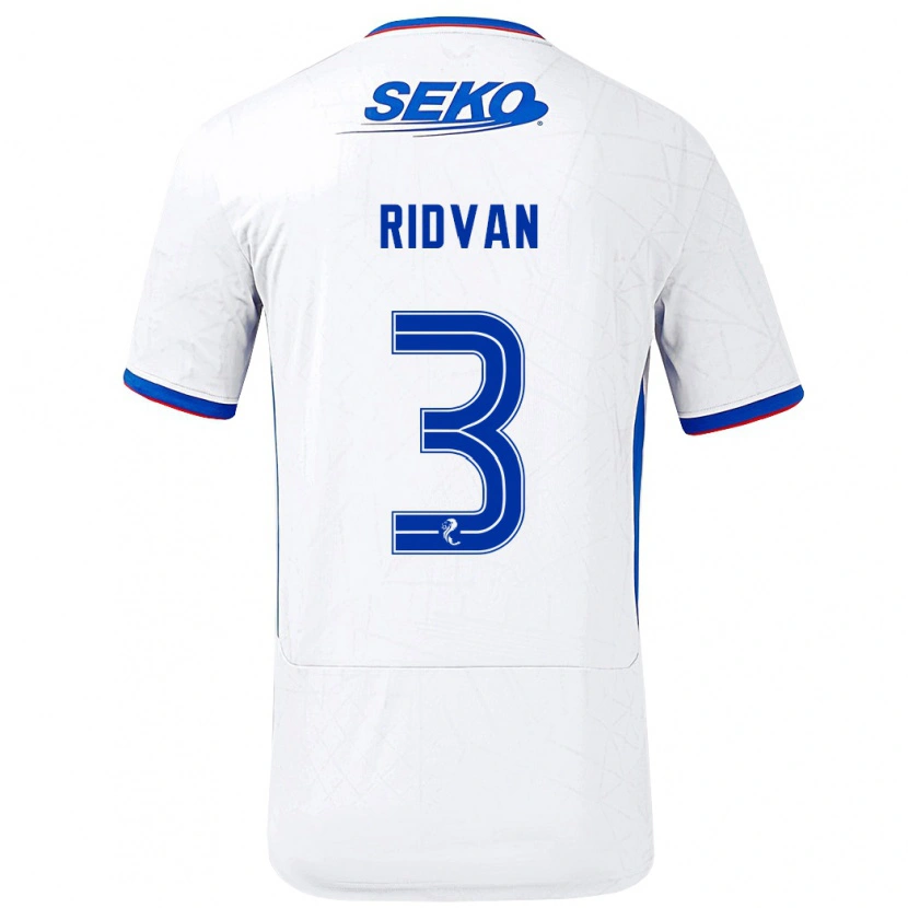 Danxen Hombre Camiseta Rıdvan Yılmaz #3 Blanco Azul 2ª Equipación 2024/25 La Camisa México
