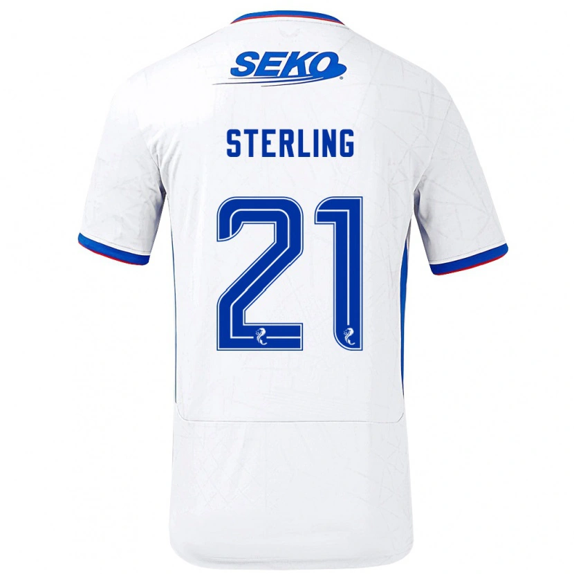 Danxen Hombre Camiseta Dujon Sterling #21 Blanco Azul 2ª Equipación 2024/25 La Camisa México