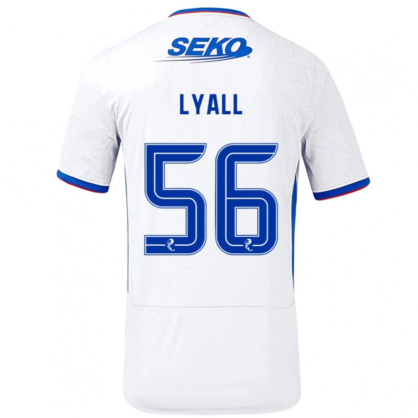Danxen Hombre Camiseta Arron Lyall #56 Blanco Azul 2ª Equipación 2024/25 La Camisa México