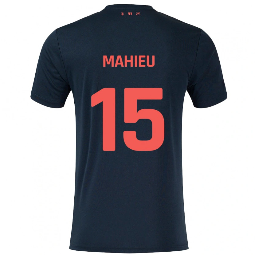 Danxen Hombre Camiseta Lena Mahieu #15 Negro Rojo 2ª Equipación 2024/25 La Camisa México