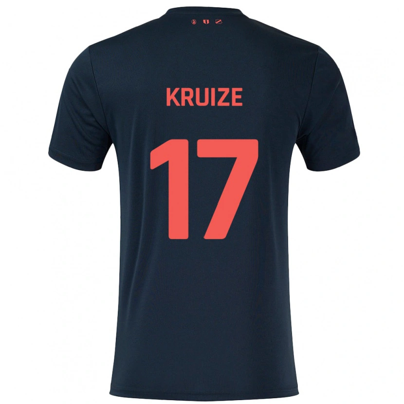 Danxen Hombre Camiseta Elisha Kruize #17 Negro Rojo 2ª Equipación 2024/25 La Camisa México
