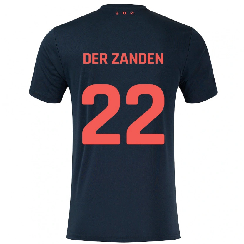 Danxen Hombre Camiseta Iise Van Der Zanden #22 Negro Rojo 2ª Equipación 2024/25 La Camisa México