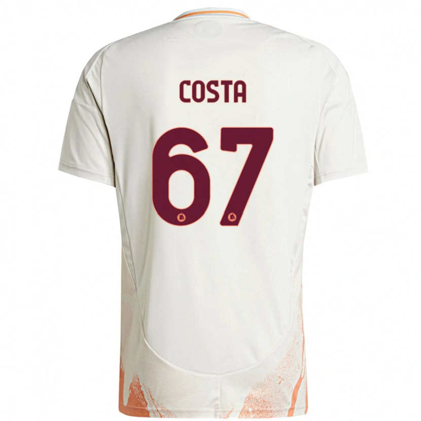 Danxen Hombre Camiseta João Costa #67 Crema Blanco Naranja 2ª Equipación 2024/25 La Camisa México