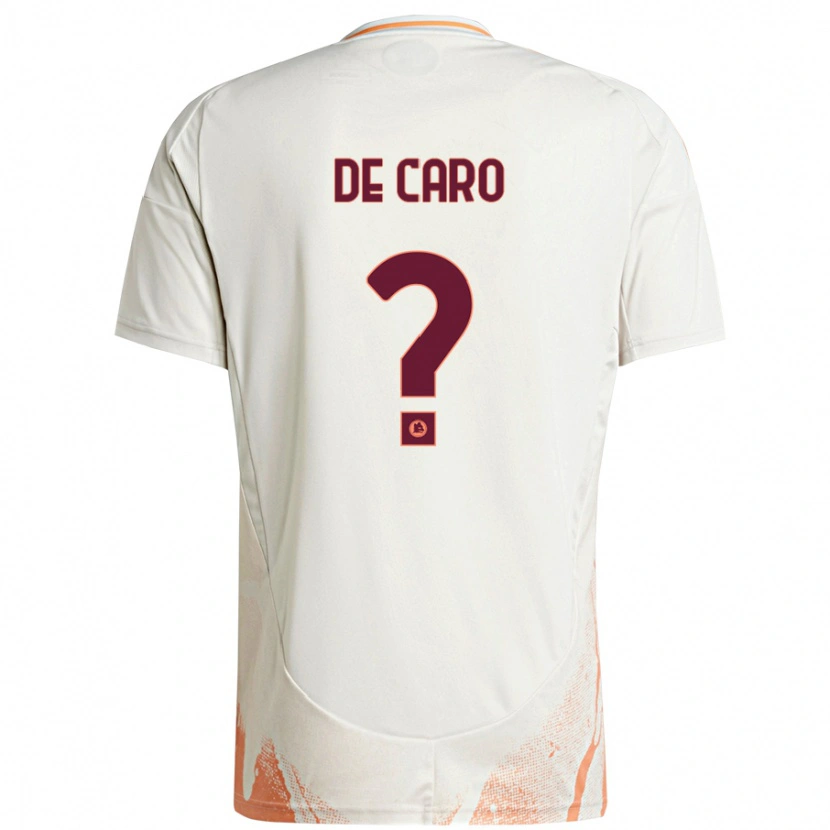 Danxen Hombre Camiseta Lorenzo De Caro #0 Crema Blanco Naranja 2ª Equipación 2024/25 La Camisa México