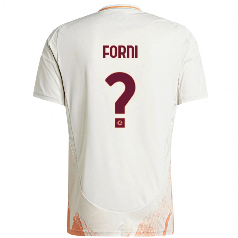 Danxen Hombre Camiseta Matteo Forni #0 Crema Blanco Naranja 2ª Equipación 2024/25 La Camisa México