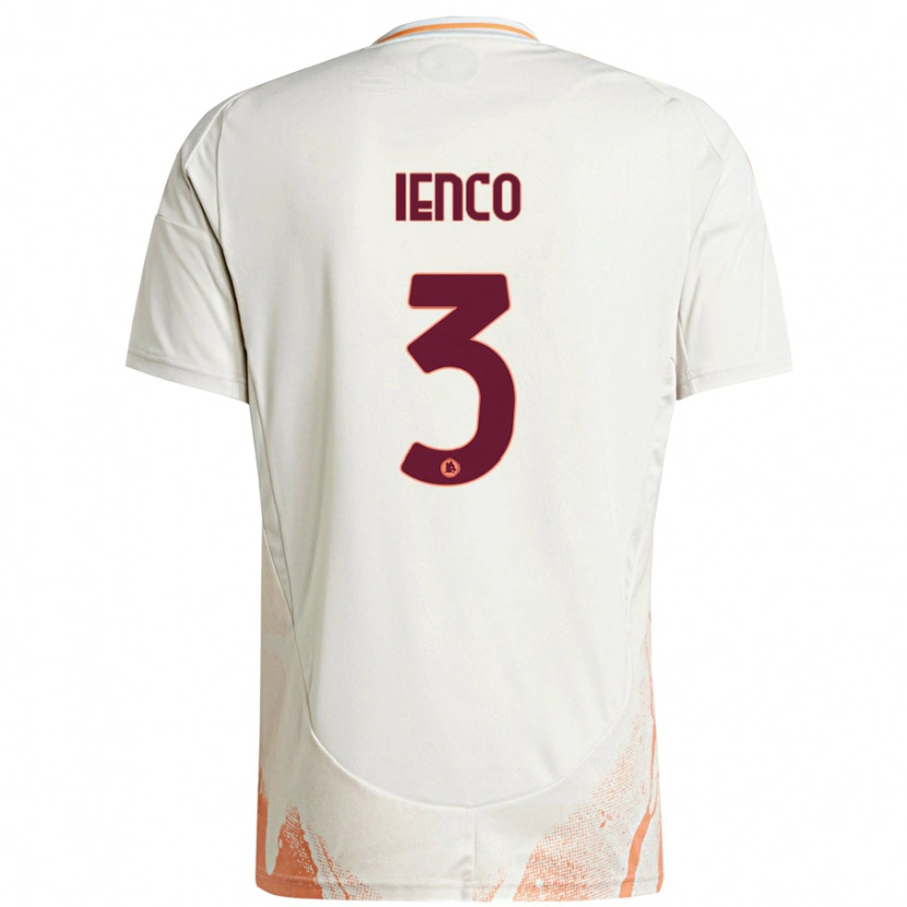 Danxen Hombre Camiseta Simone Ienco #3 Crema Blanco Naranja 2ª Equipación 2024/25 La Camisa México