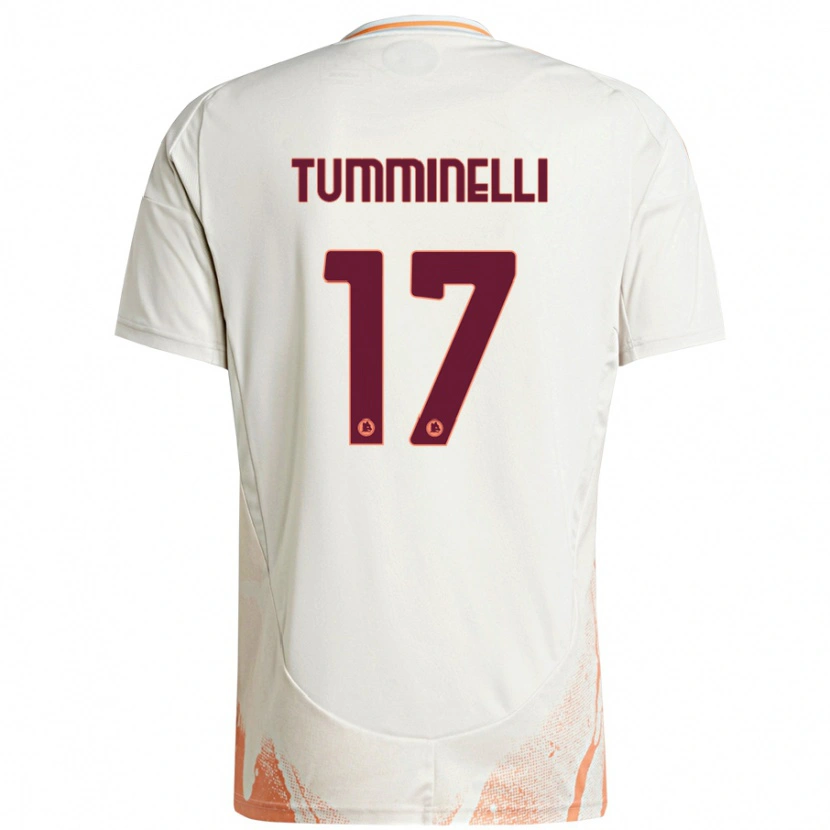 Danxen Hombre Camiseta Gianmarco Tumminelli #17 Crema Blanco Naranja 2ª Equipación 2024/25 La Camisa México