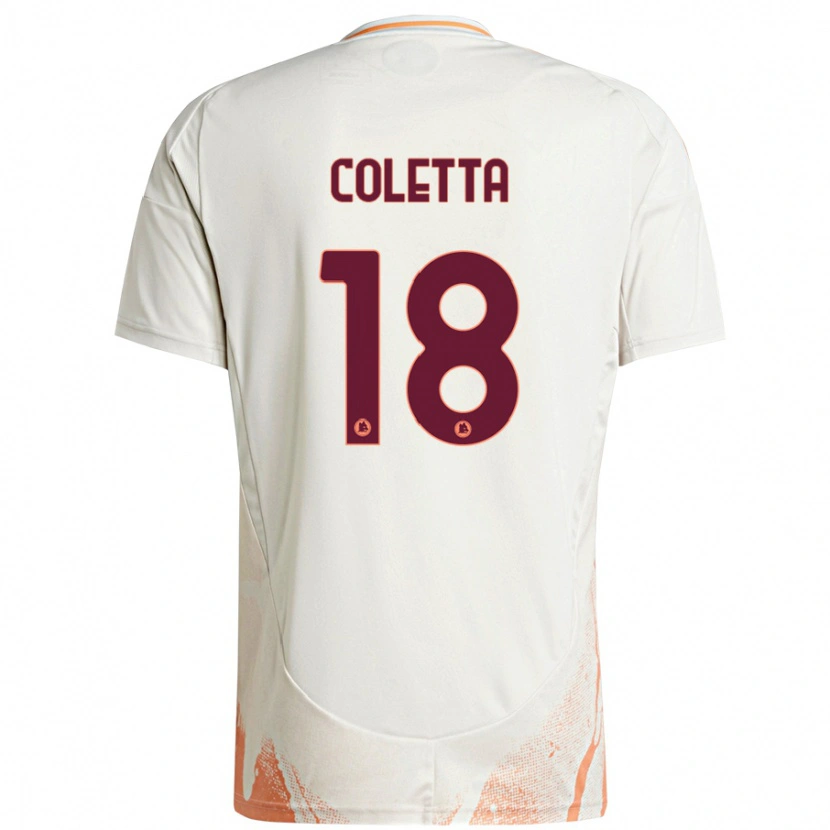 Danxen Hombre Camiseta Federico Coletta #18 Crema Blanco Naranja 2ª Equipación 2024/25 La Camisa México