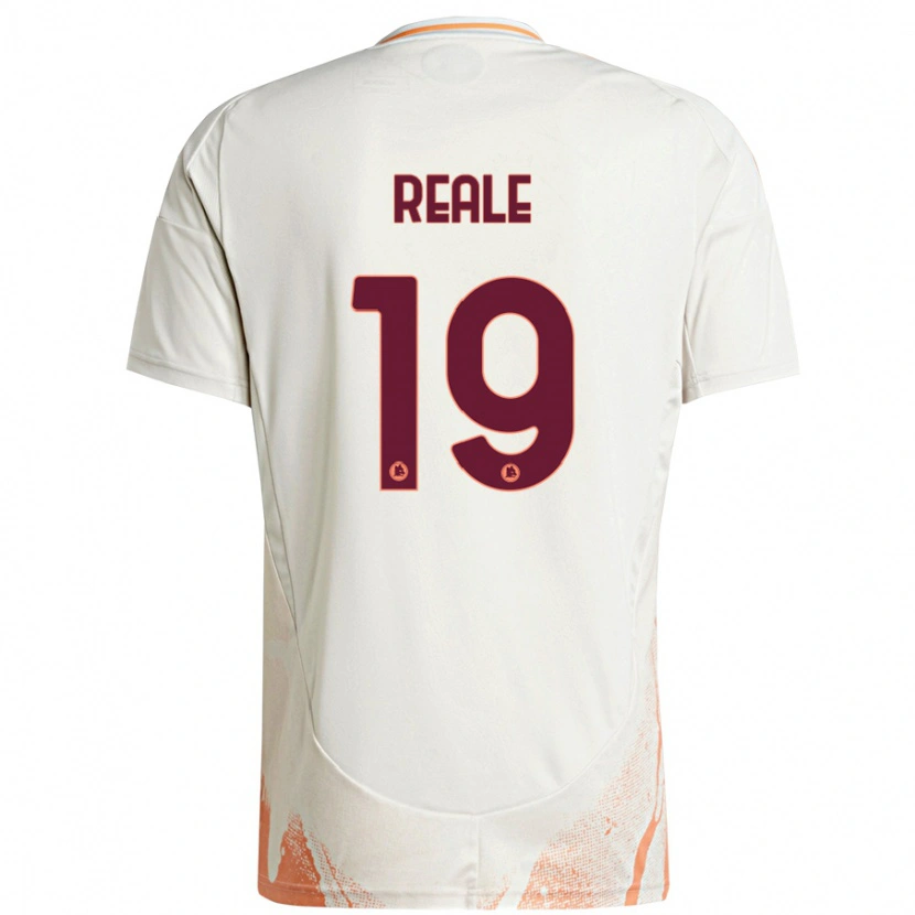 Danxen Hombre Camiseta Filippo Reale #19 Crema Blanco Naranja 2ª Equipación 2024/25 La Camisa México
